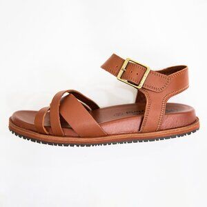 Kamik Strappy Brown Leather "Sadie" Sandal, size 8